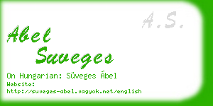 abel suveges business card